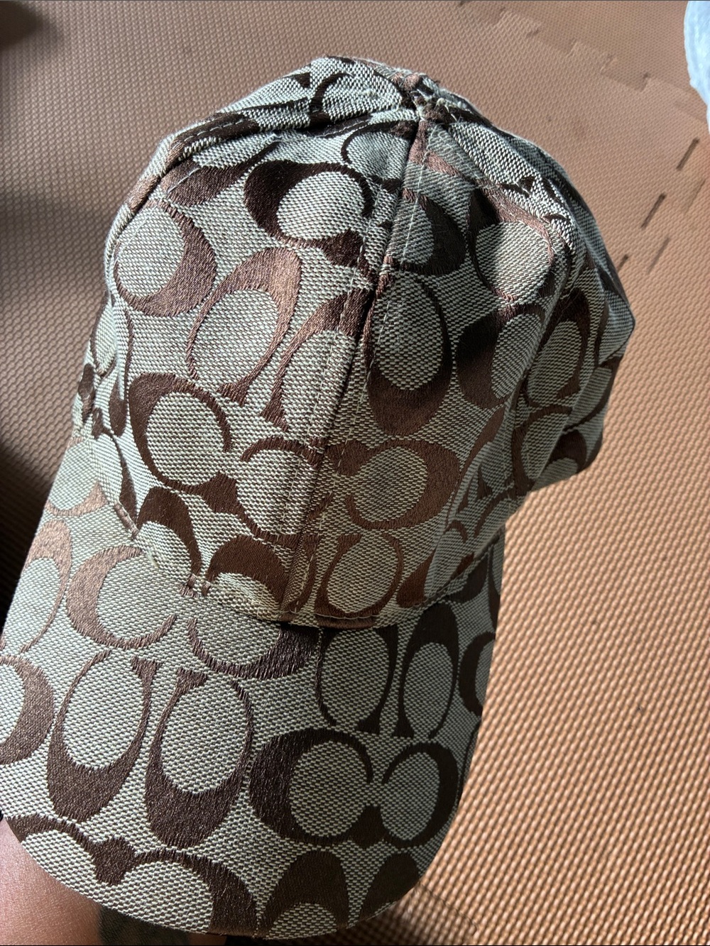 Coach Brown Signature 'C' Logo Baseball Cap